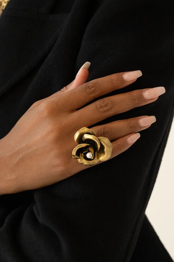Gold Rose Ring