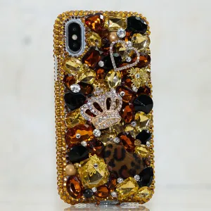 Golden Crown with Leopard Fur ball design (style 249)