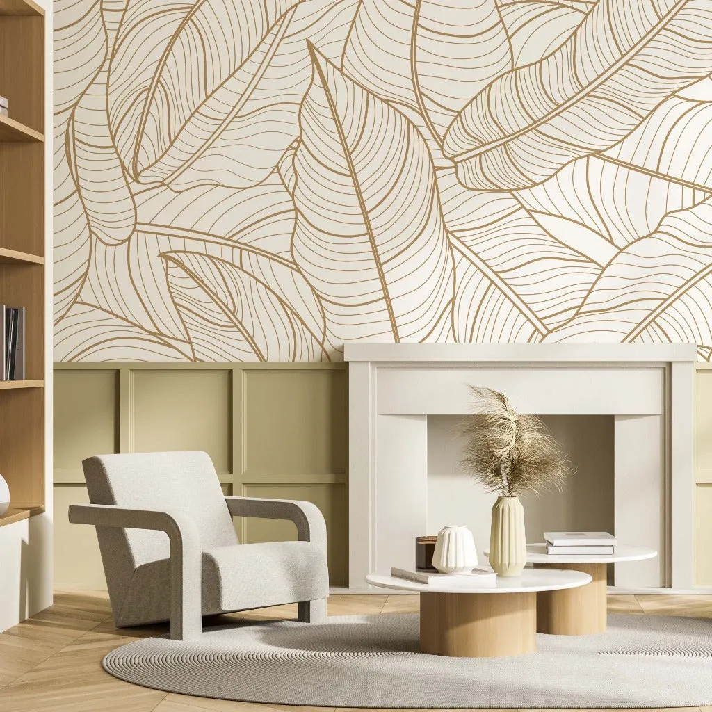 Golden Escape Wallpaper Mural
