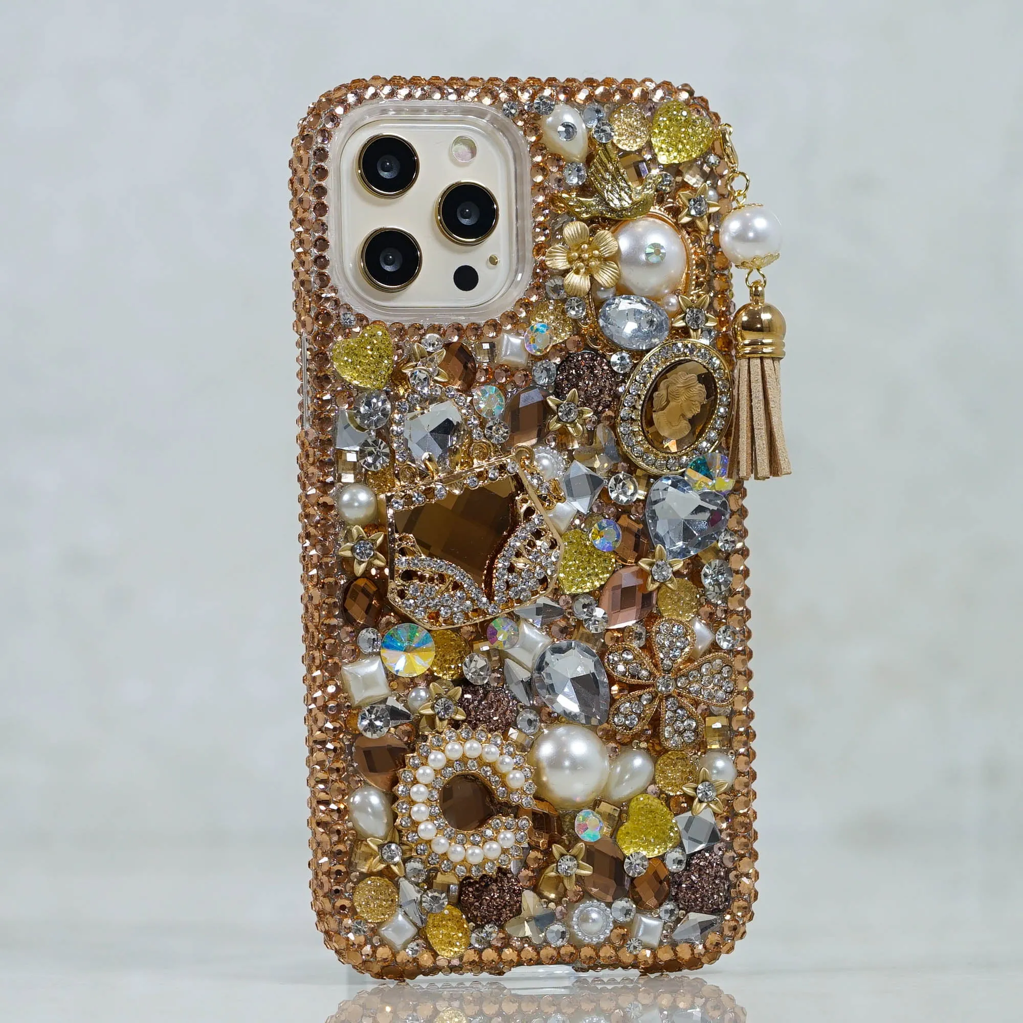 Golden Glory Design with Tassel Phone Charm (style 496)