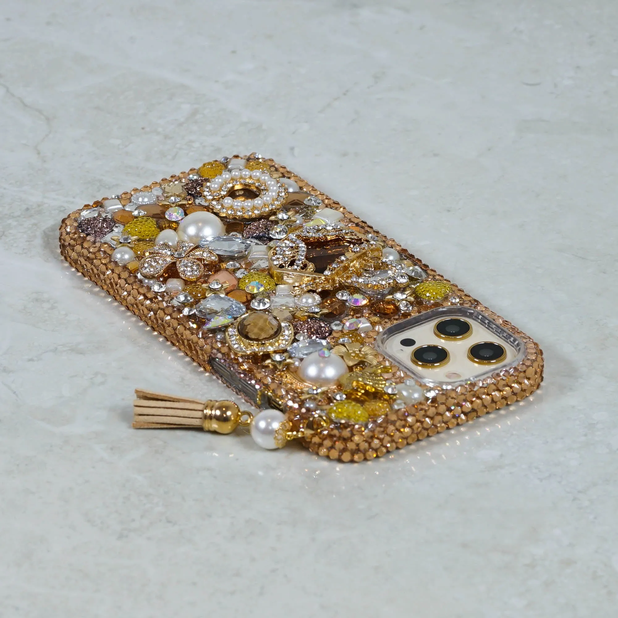 Golden Glory Design with Tassel Phone Charm (style 496)