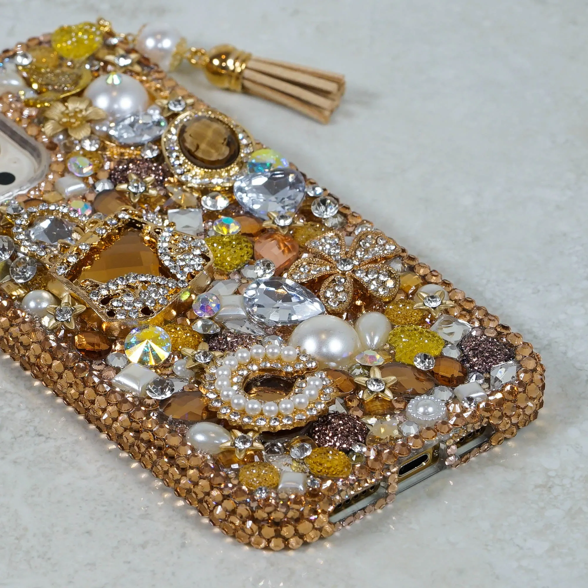 Golden Glory Design with Tassel Phone Charm (style 496)
