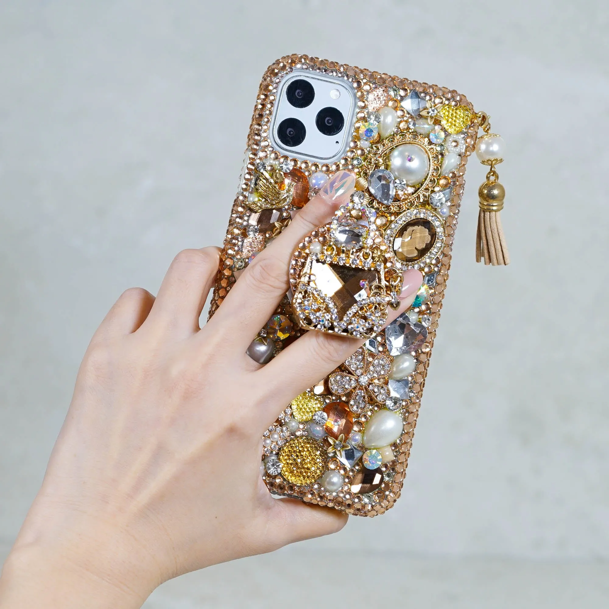 Golden Glory Design with Tassel   PopSockets PopGrip (Style PS110)