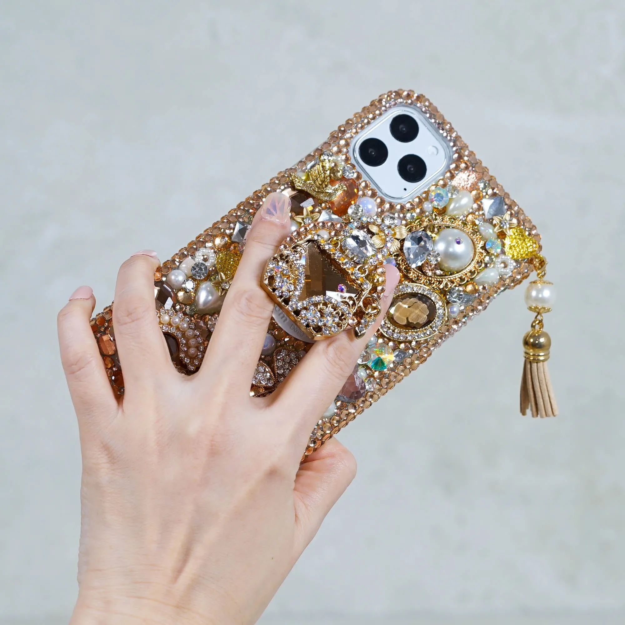 Golden Glory Design with Tassel   PopSockets PopGrip (Style PS110)
