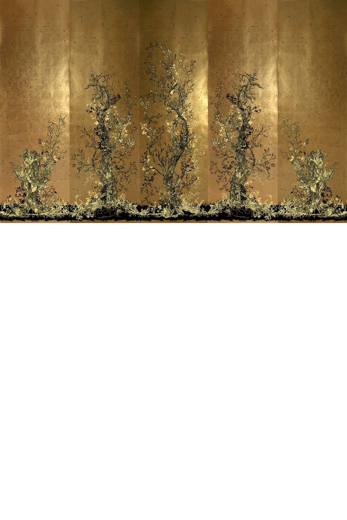 golden oriole wallpaper panels