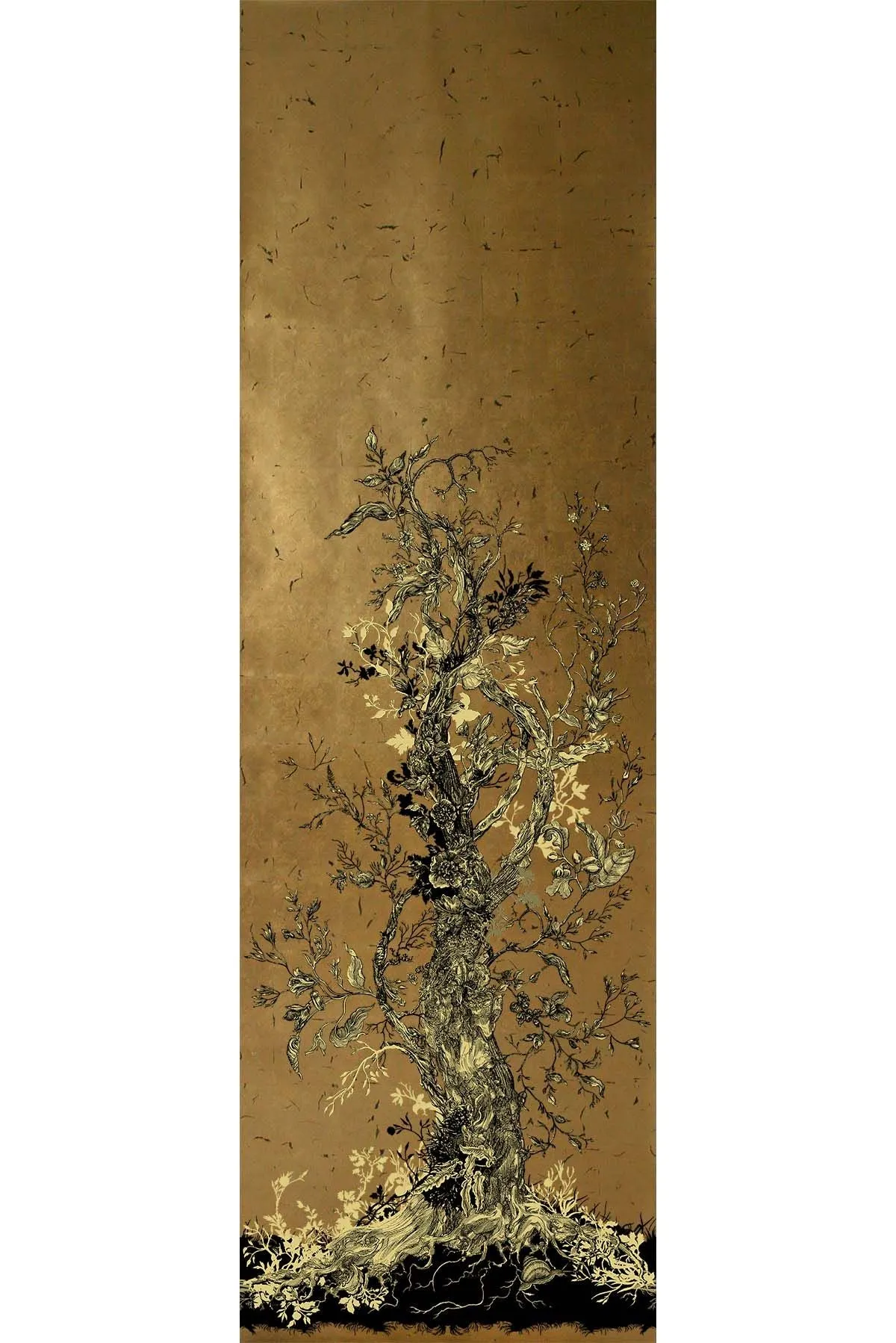 golden oriole wallpaper panels