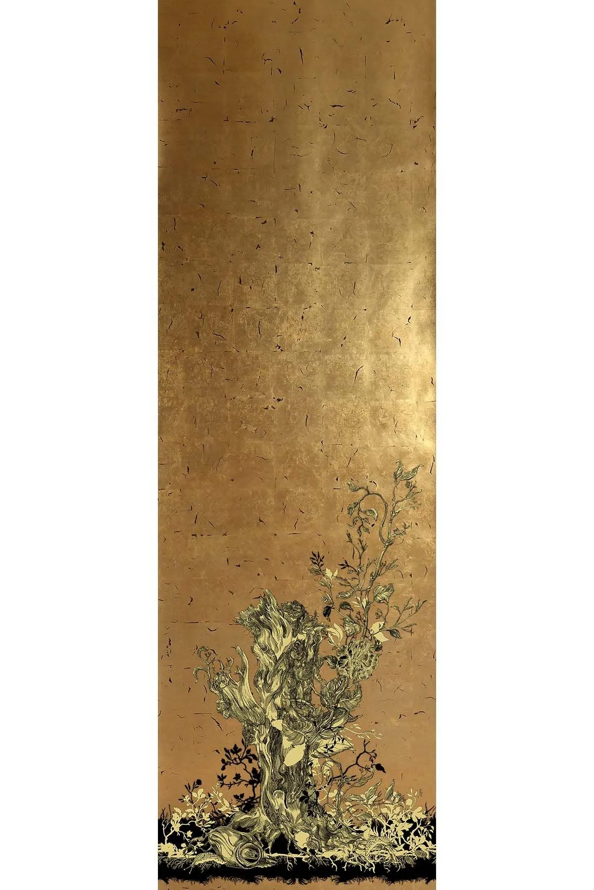 golden oriole wallpaper panels