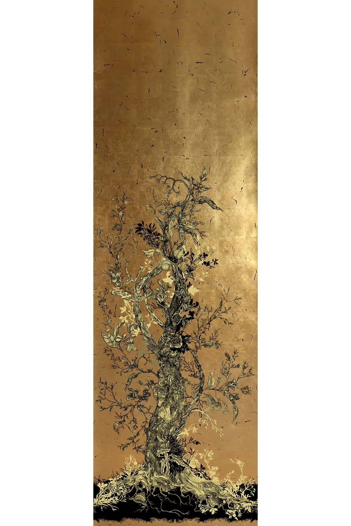 golden oriole wallpaper panels