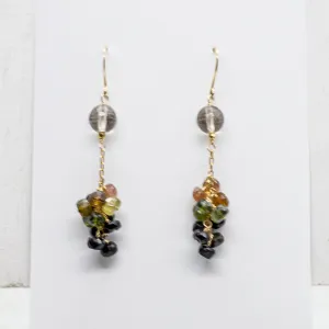 Golden Tourmaline Tassel Earrings