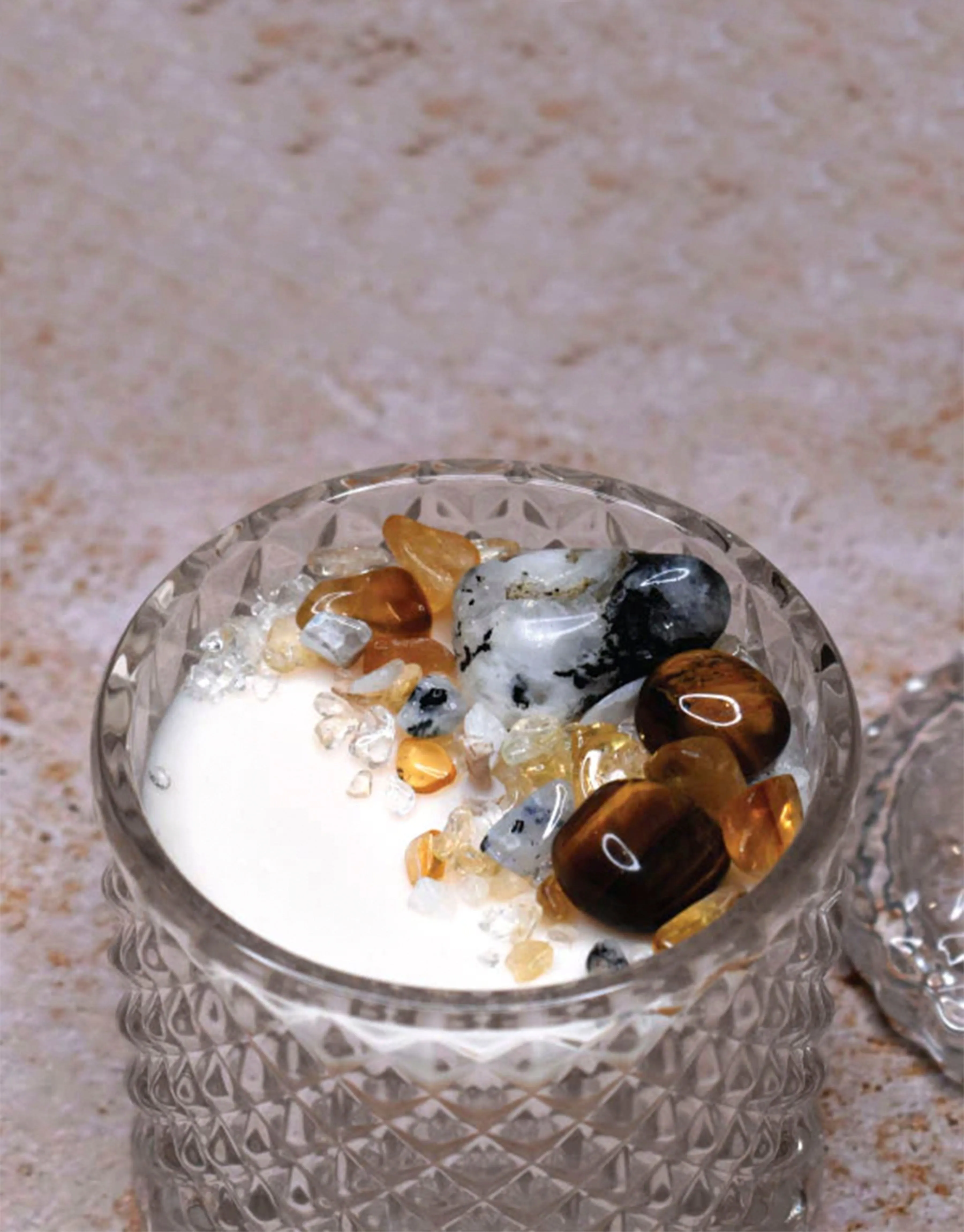 Good Fortune Crystal Candle