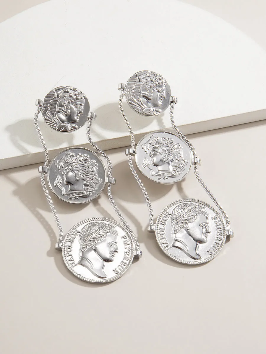 Got Coins - Silver Earrings