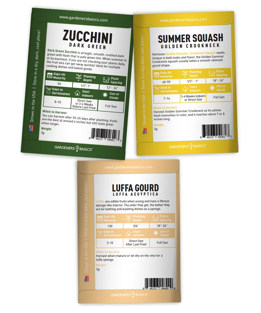 Gourd & Pumpkin Seeds | 5 Variety Pack
