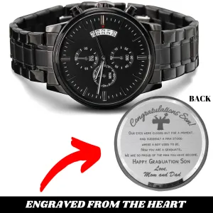 Graduation Son Gift From Mom and Dad - Engraved Luxury Watch