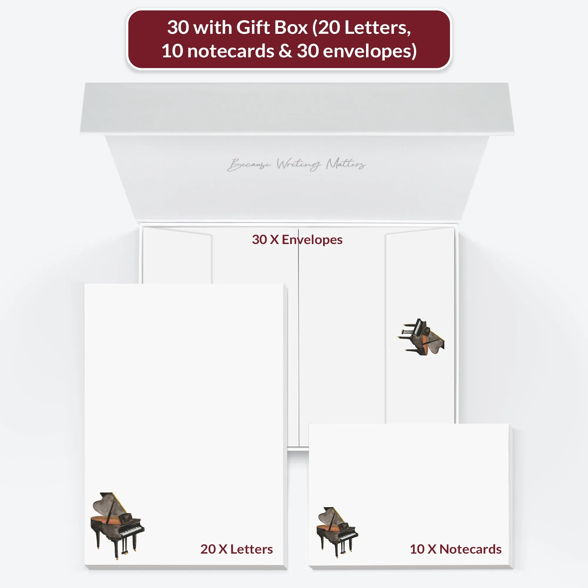 Grand Piano Letter Writing Set