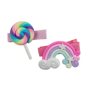 Great Pretenders Lollipop Rainbow Hairclips