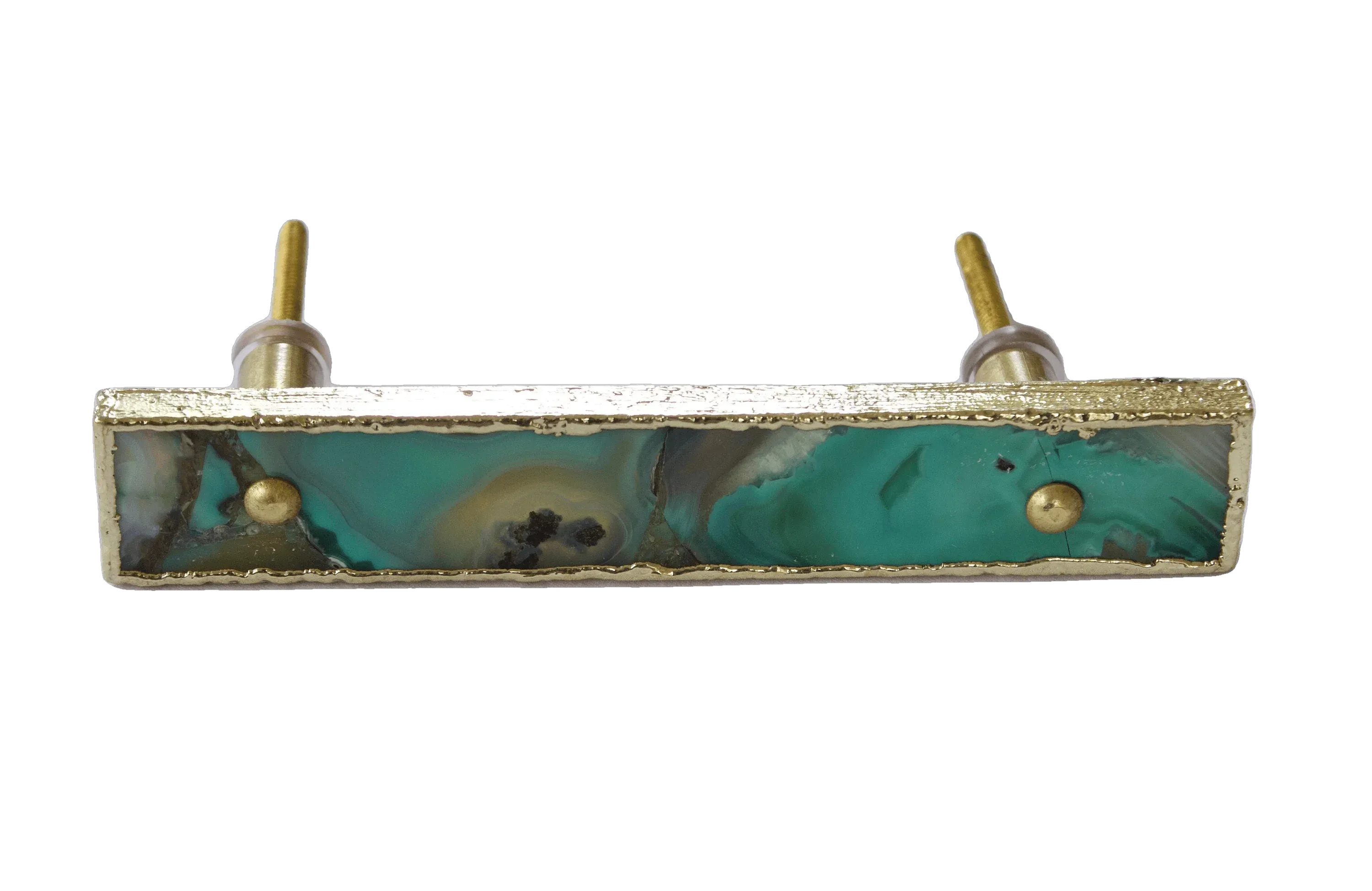 Green Agate Cabinet Door Pull Handle - Set of 4
