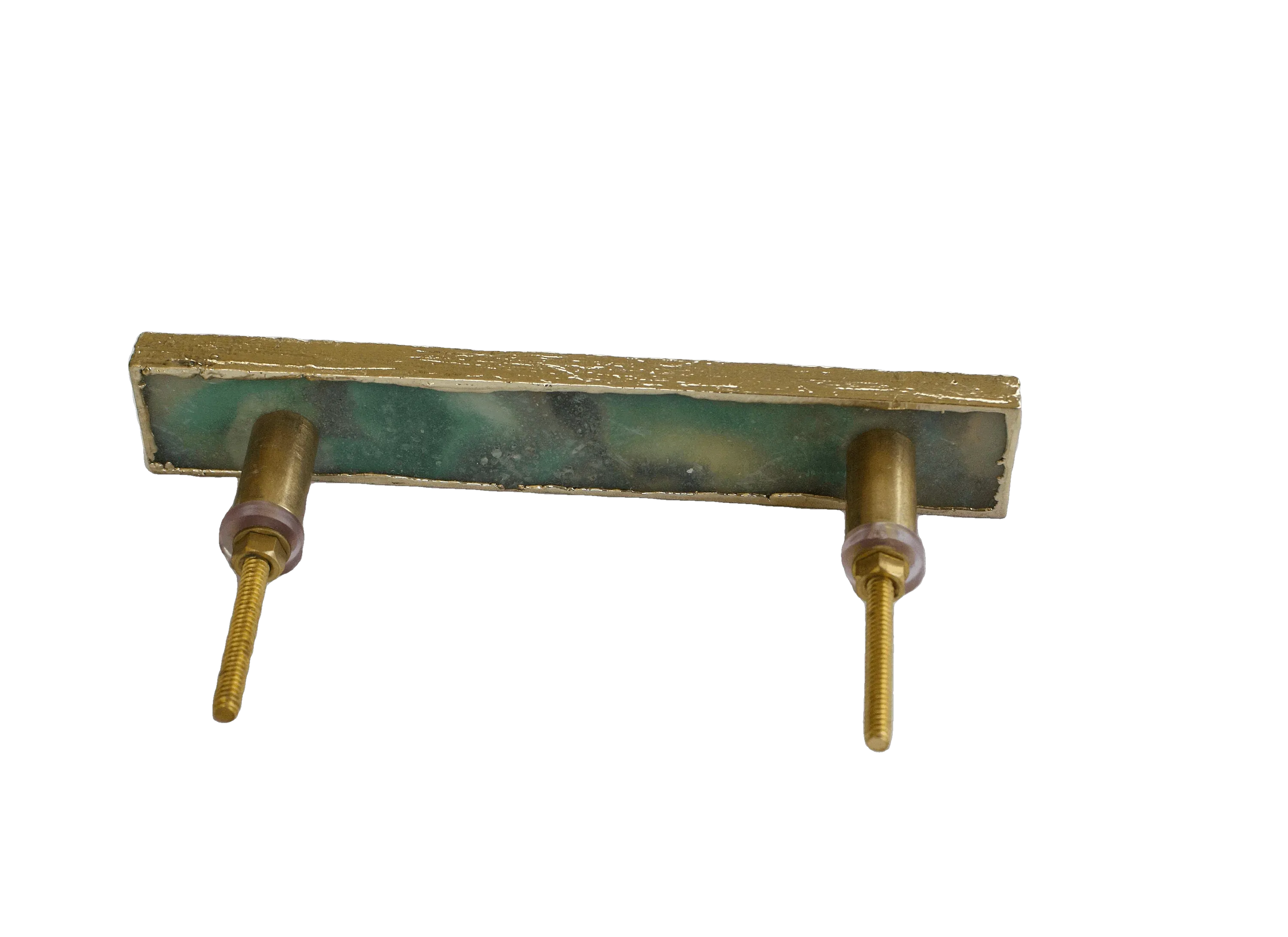 Green Agate Cabinet Door Pull Handle - Set of 4
