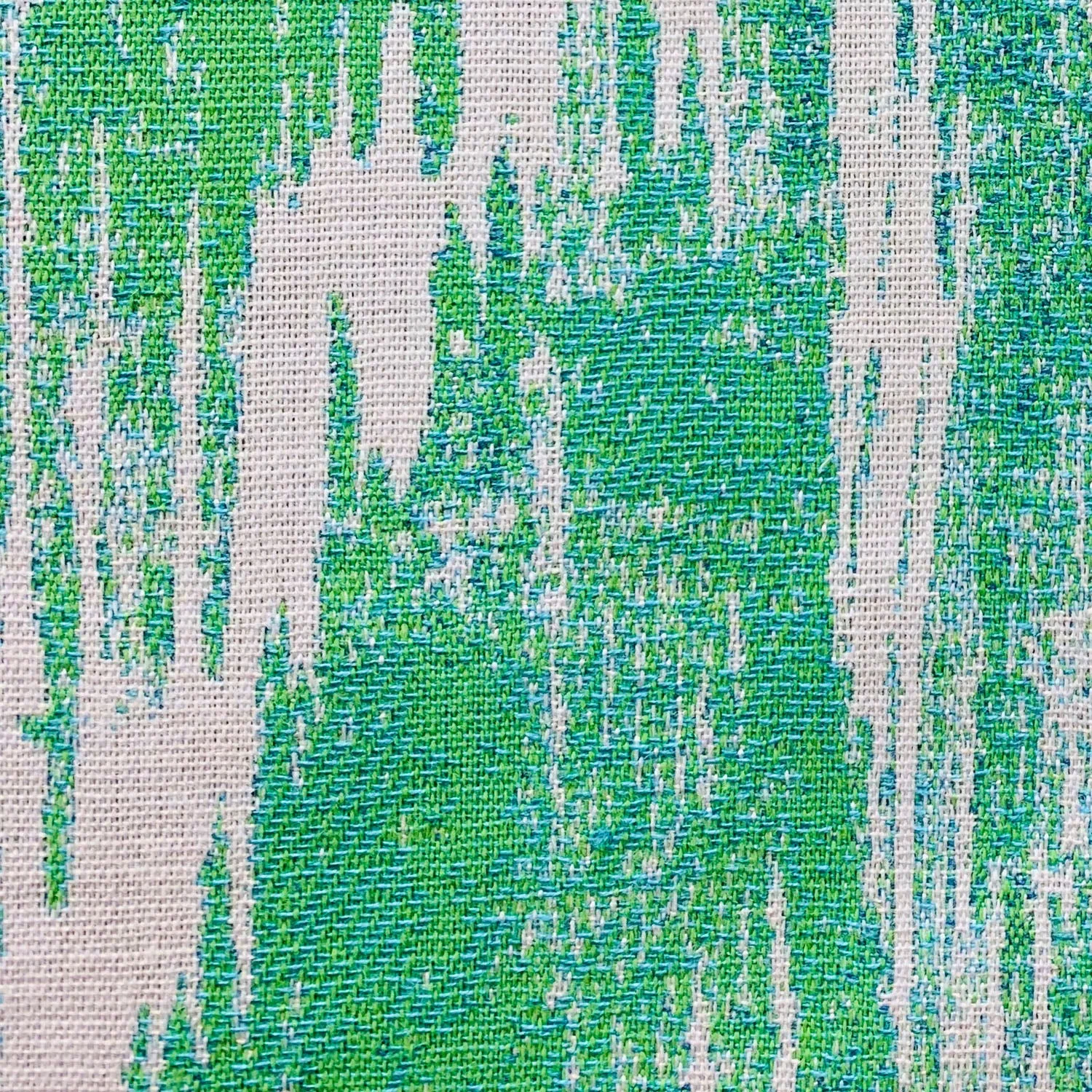 Green Avalanche Green Ikat Luxury Outdoor/Indoor Throw Pillow