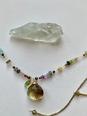 Green Quartz 7chakras Necklace