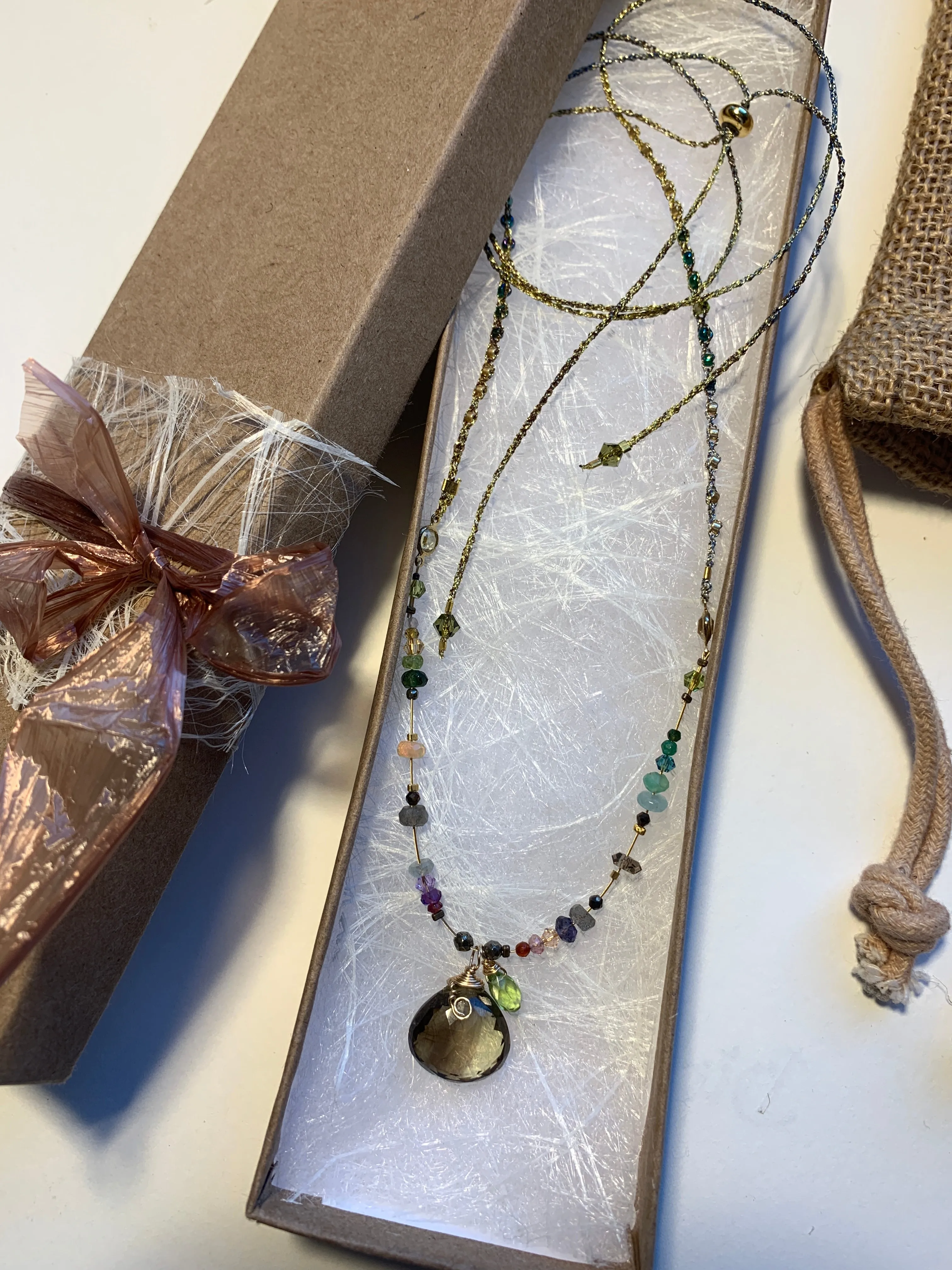 Green Quartz 7chakras Necklace