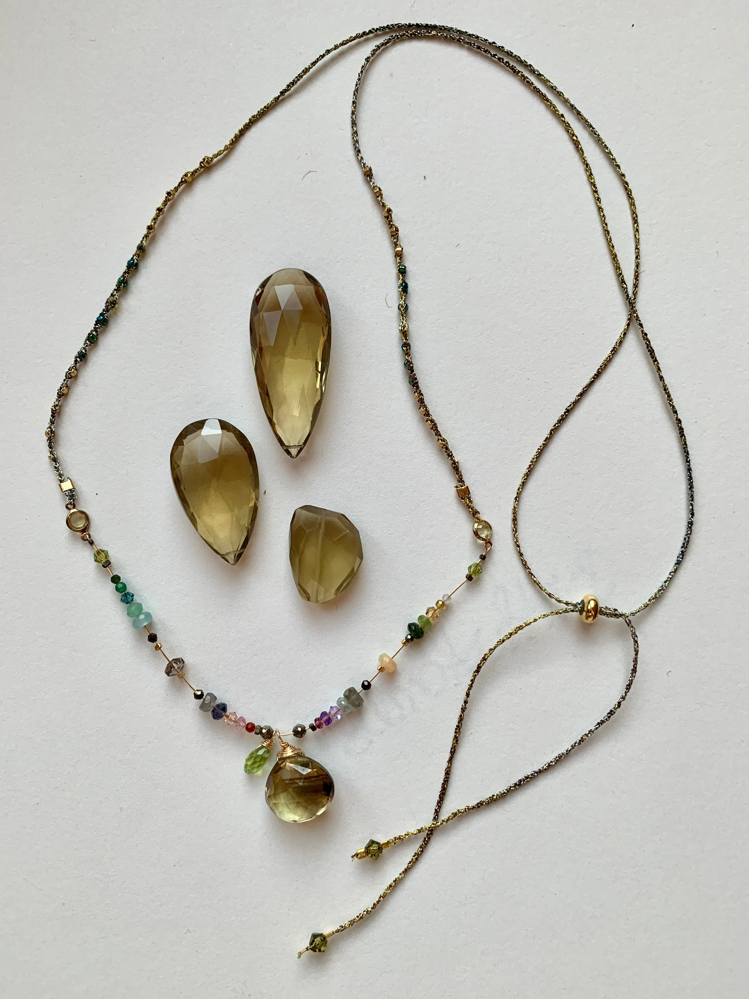 Green Quartz 7chakras Necklace