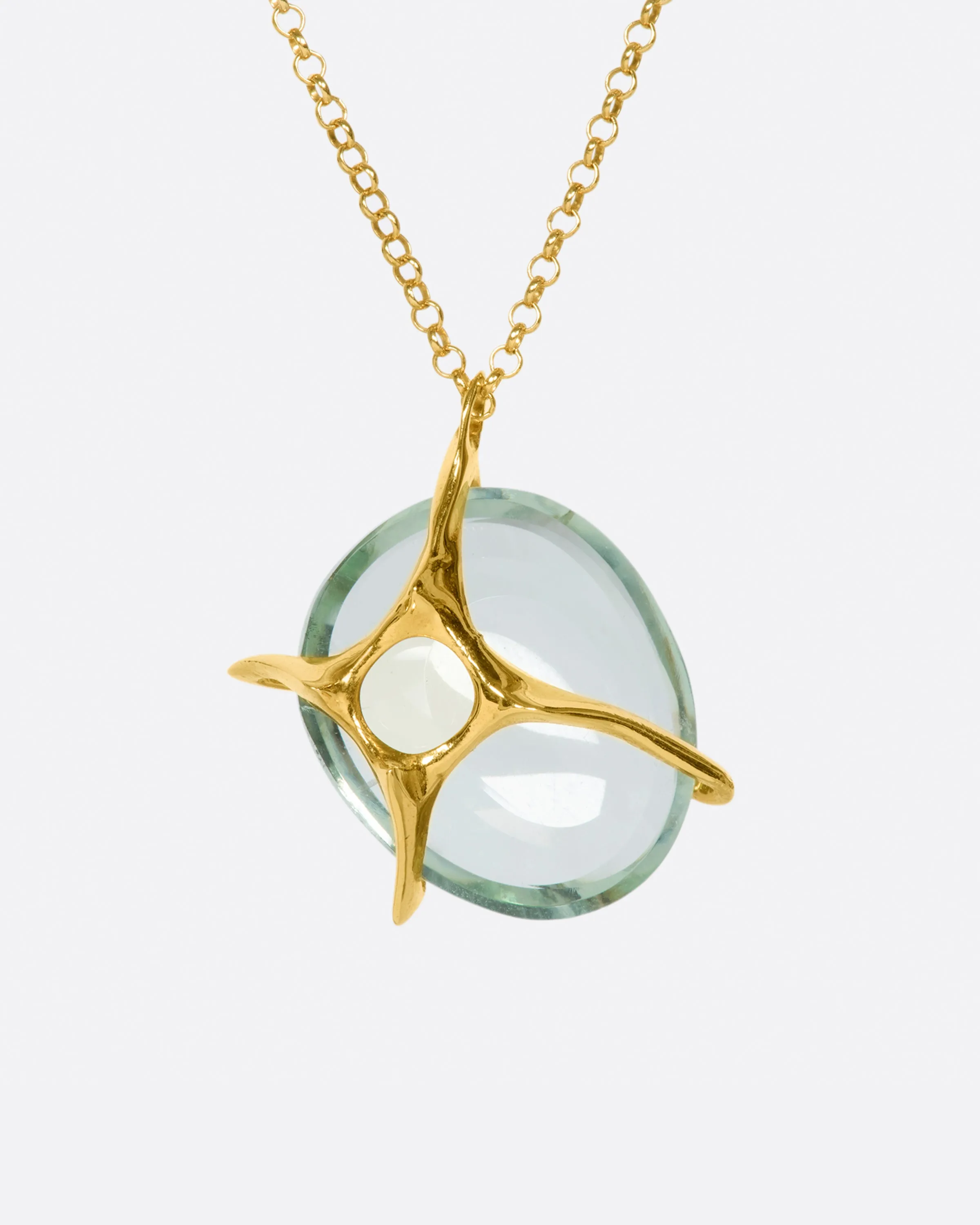 Green Quartz Envolto Necklace