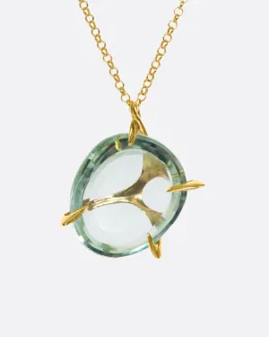 Green Quartz Envolto Necklace