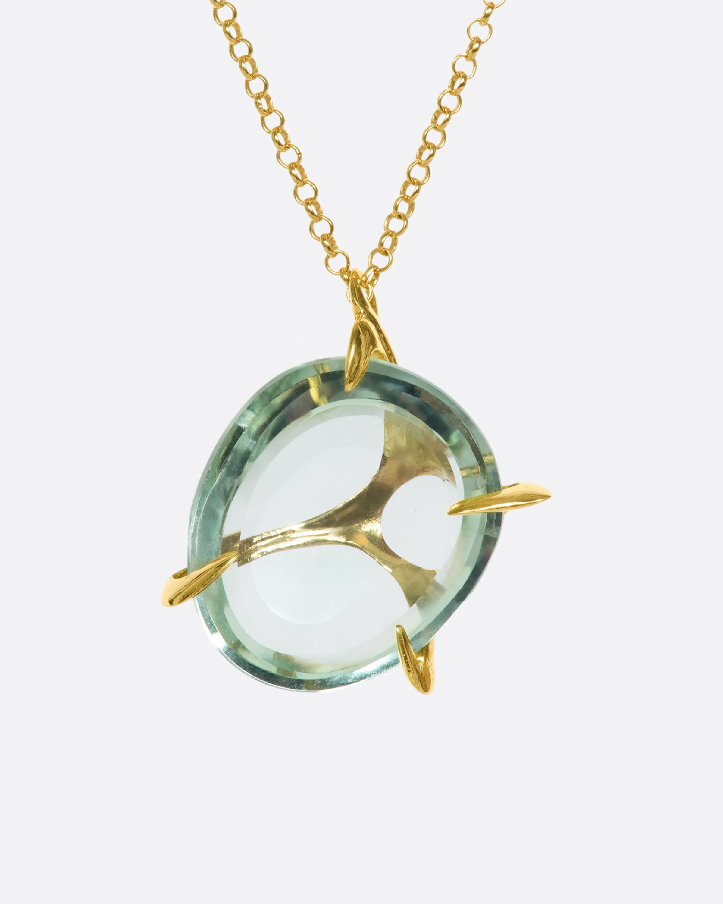 Green Quartz Envolto Necklace