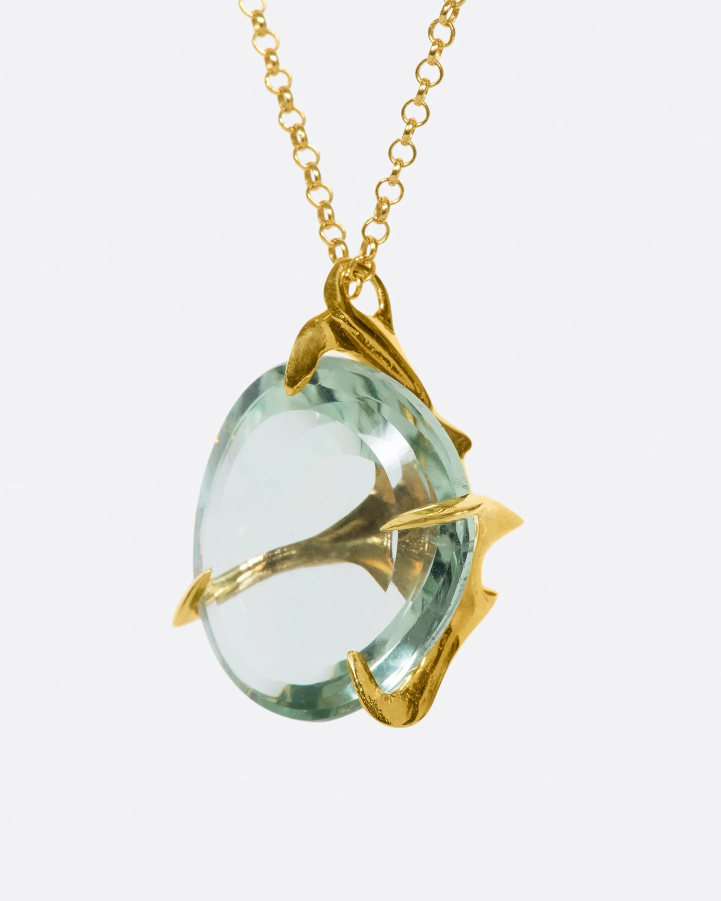 Green Quartz Envolto Necklace