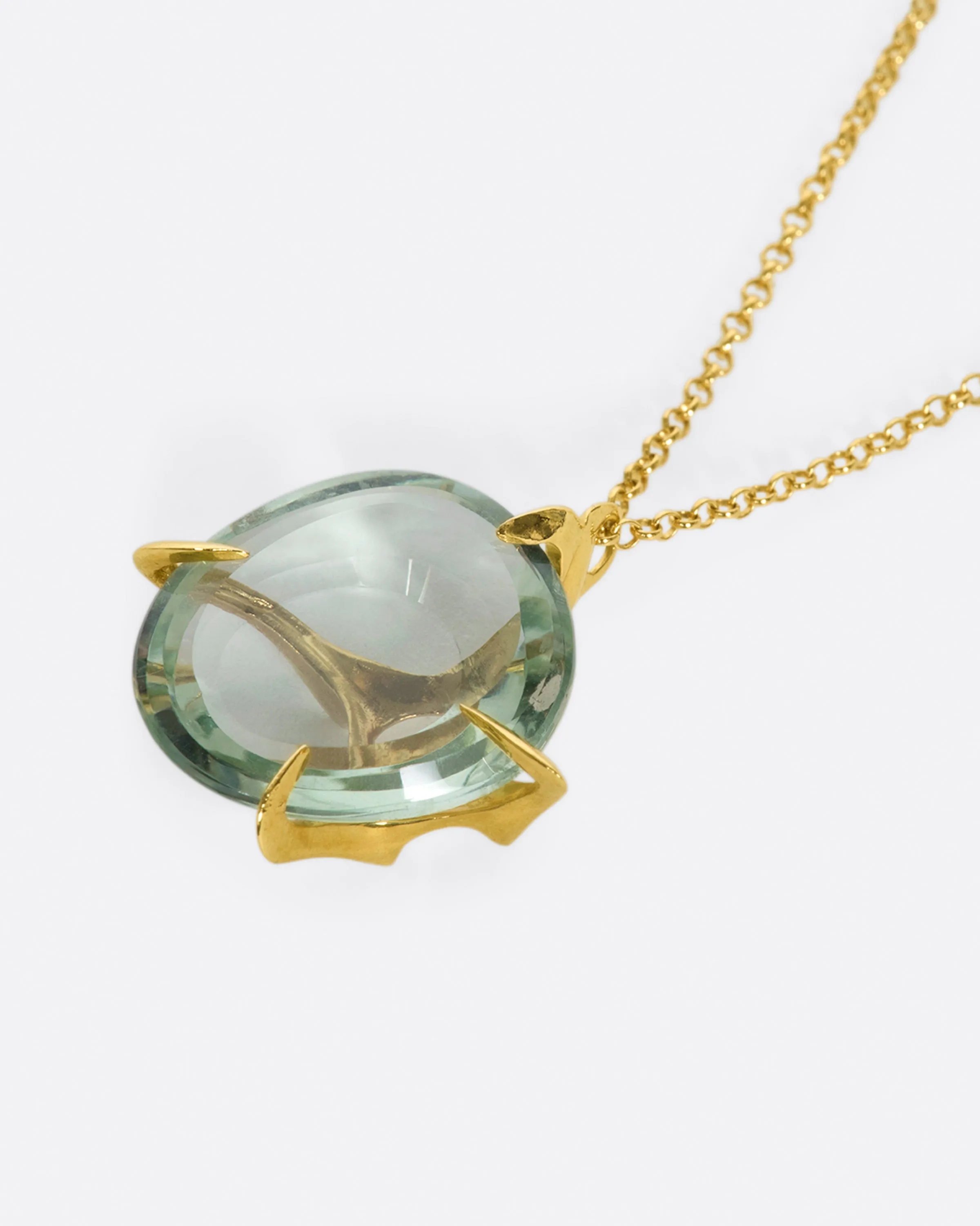 Green Quartz Envolto Necklace