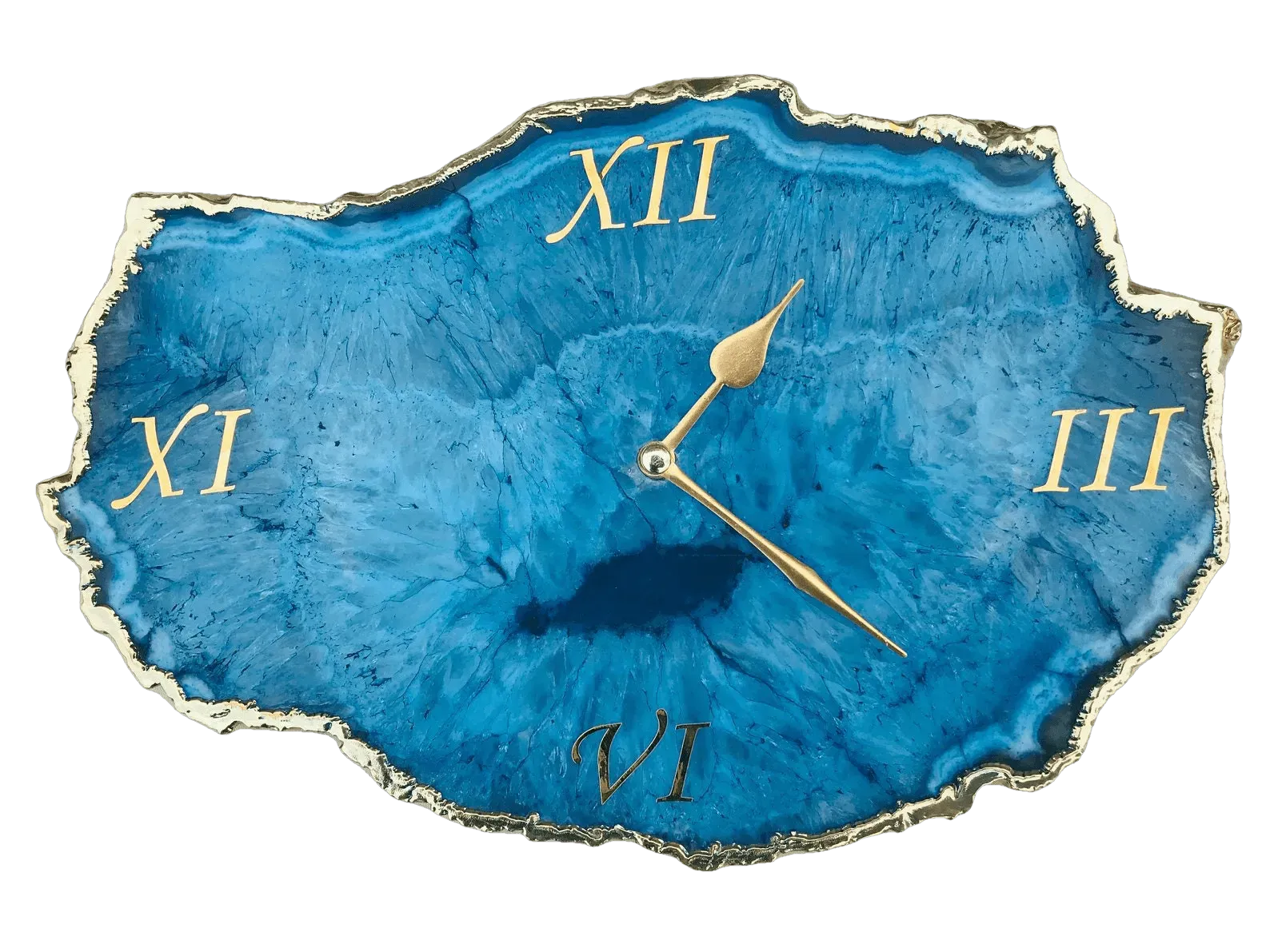 Grey Agate Large Wall Desk Clock