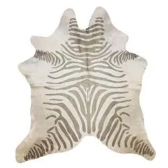 Grey & White Zebra Premium Brazilian Cowhide, XL CH38SW DZ