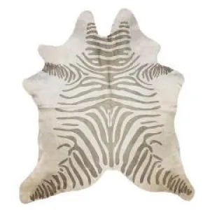 Grey & White Zebra Premium Brazilian Cowhide, XL CH38SW DZ