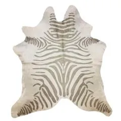 Grey & White Zebra Premium Brazilian Cowhide, XL CH38SW SD