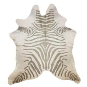Grey & White Zebra Premium Brazilian Cowhide, XL CH38SW SD