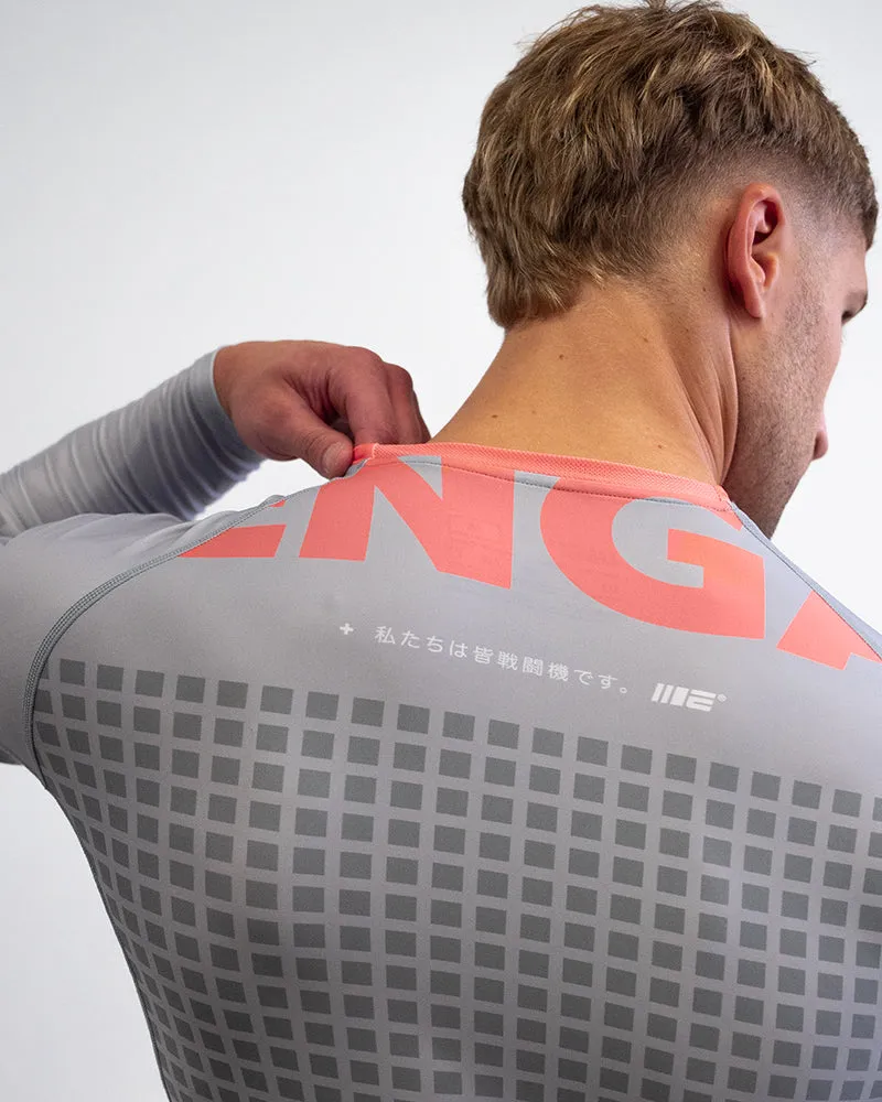 Grid Tech (Grey) Long Sleeve Rash Guard