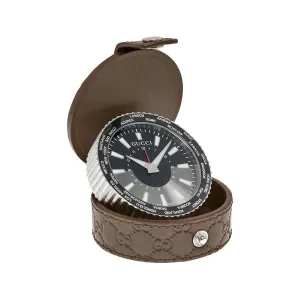 Gucci clock clock in leather table in leather Limited edition yc210001