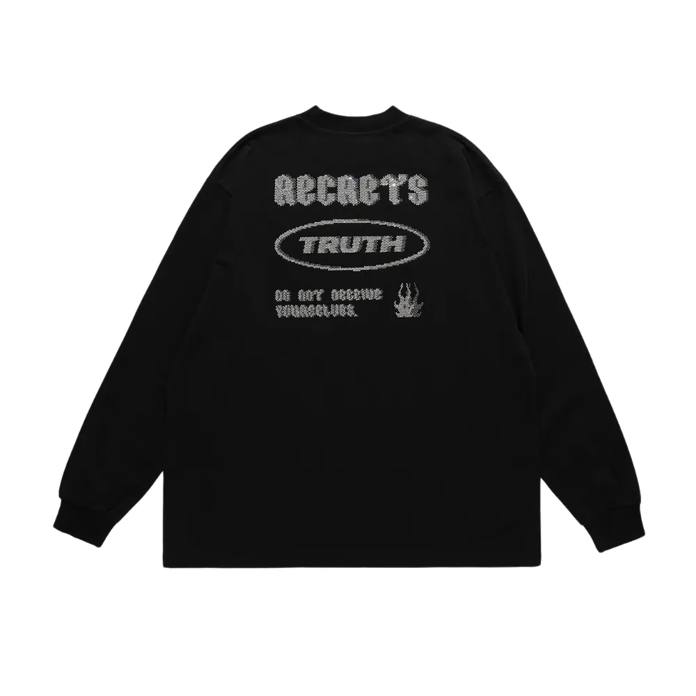 Half Turtleneck Rhinestone Sweatshirt