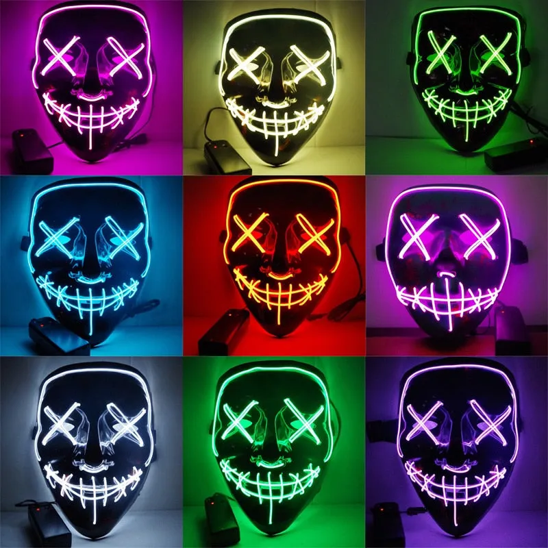 Halloween Purge LED Mask