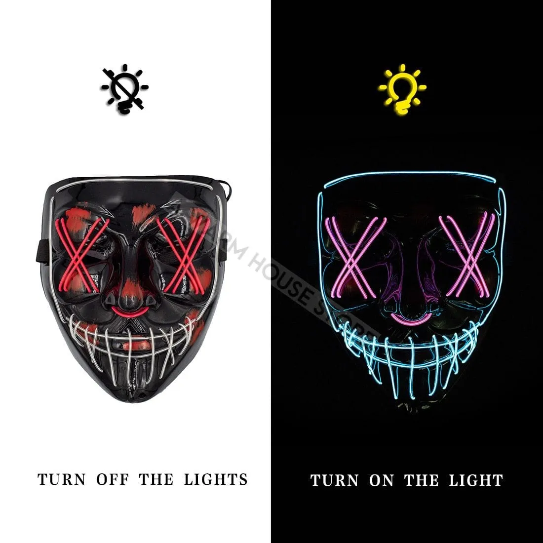 Halloween Purge LED Mask