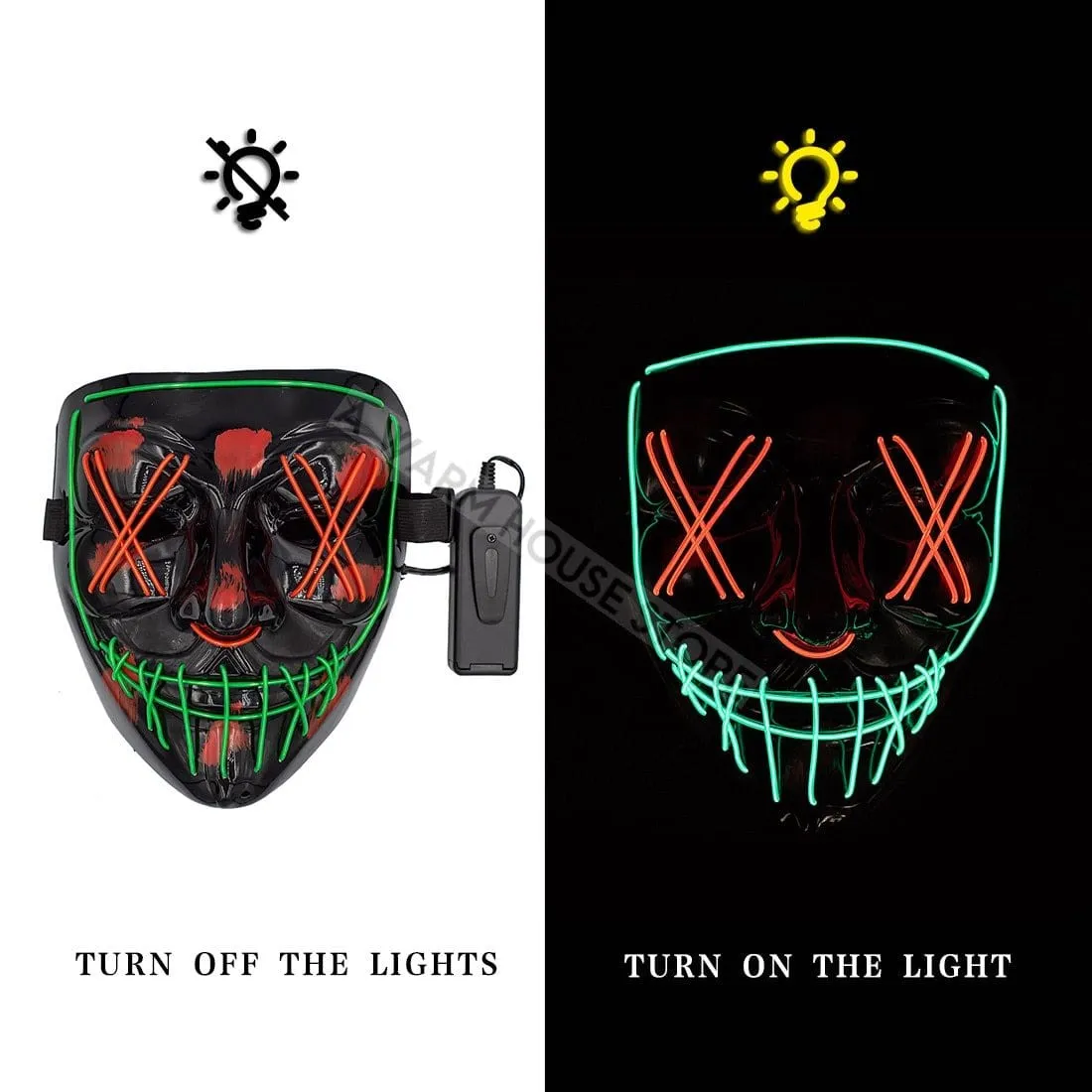 Halloween Purge LED Mask