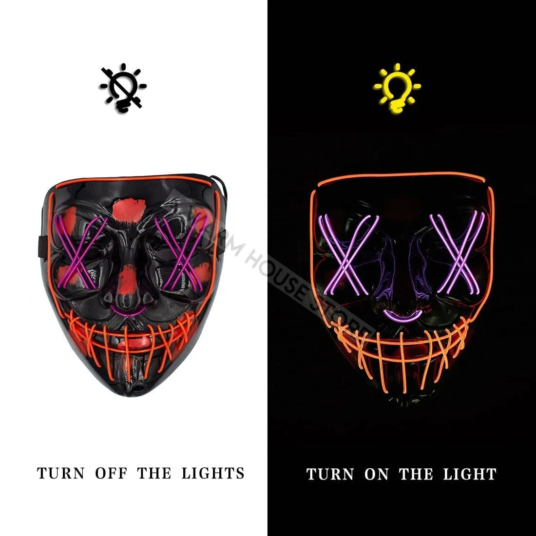 Halloween Purge LED Mask