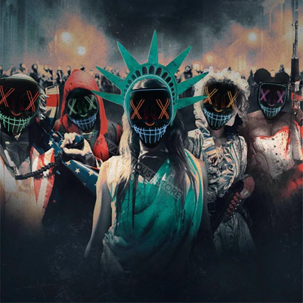 Halloween Purge LED Mask