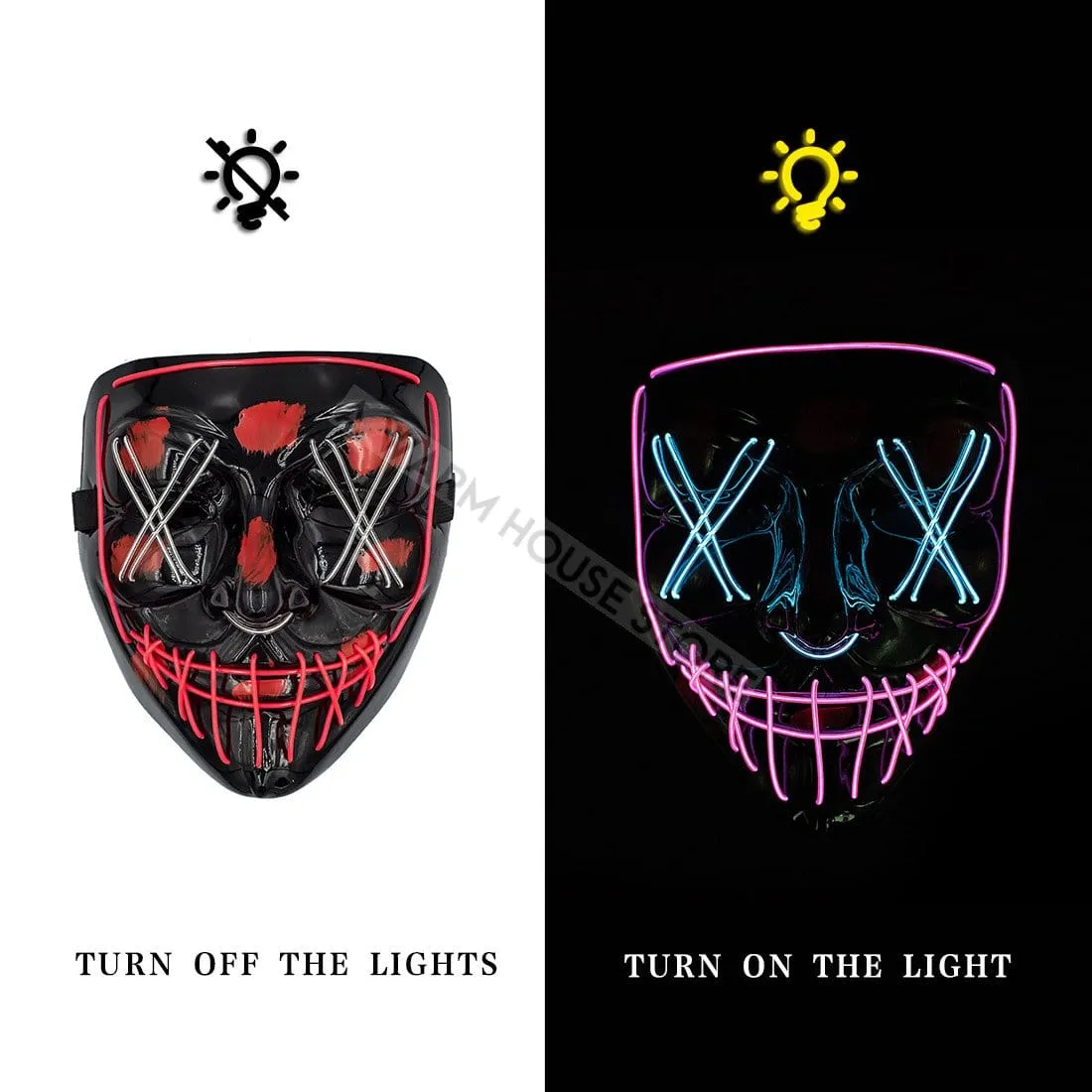 Halloween Purge LED Mask