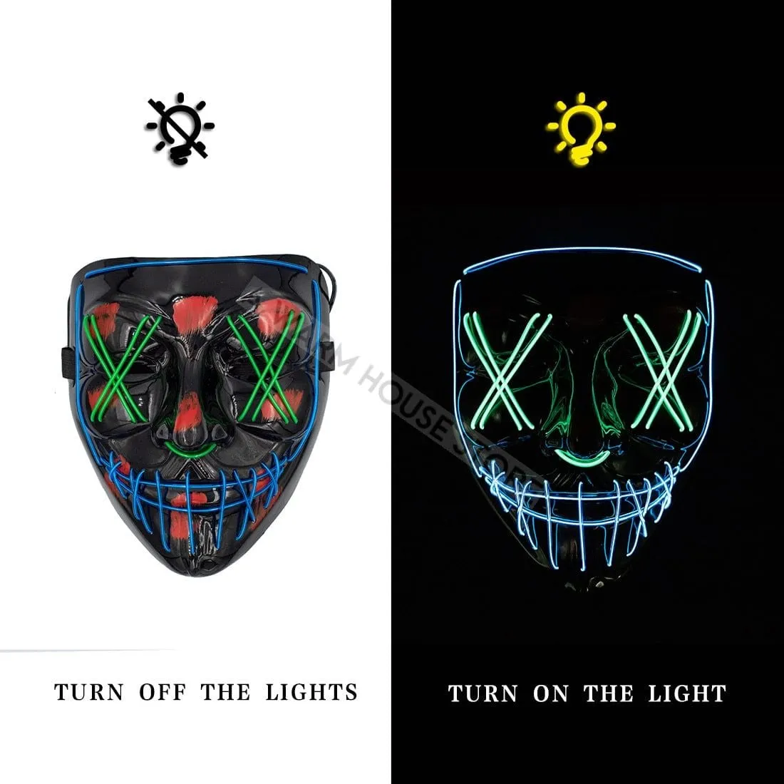 Halloween Purge LED Mask