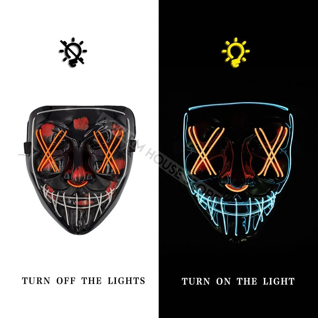 Halloween Purge LED Mask