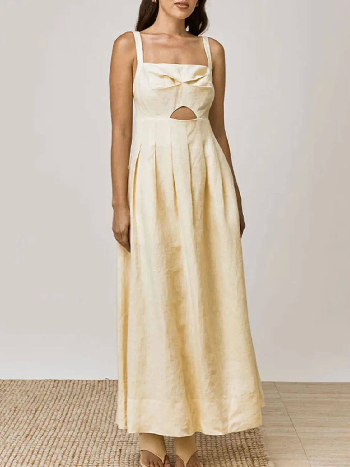 Hazel Blues® |  Devine Cutout Square Neck Cami Dress