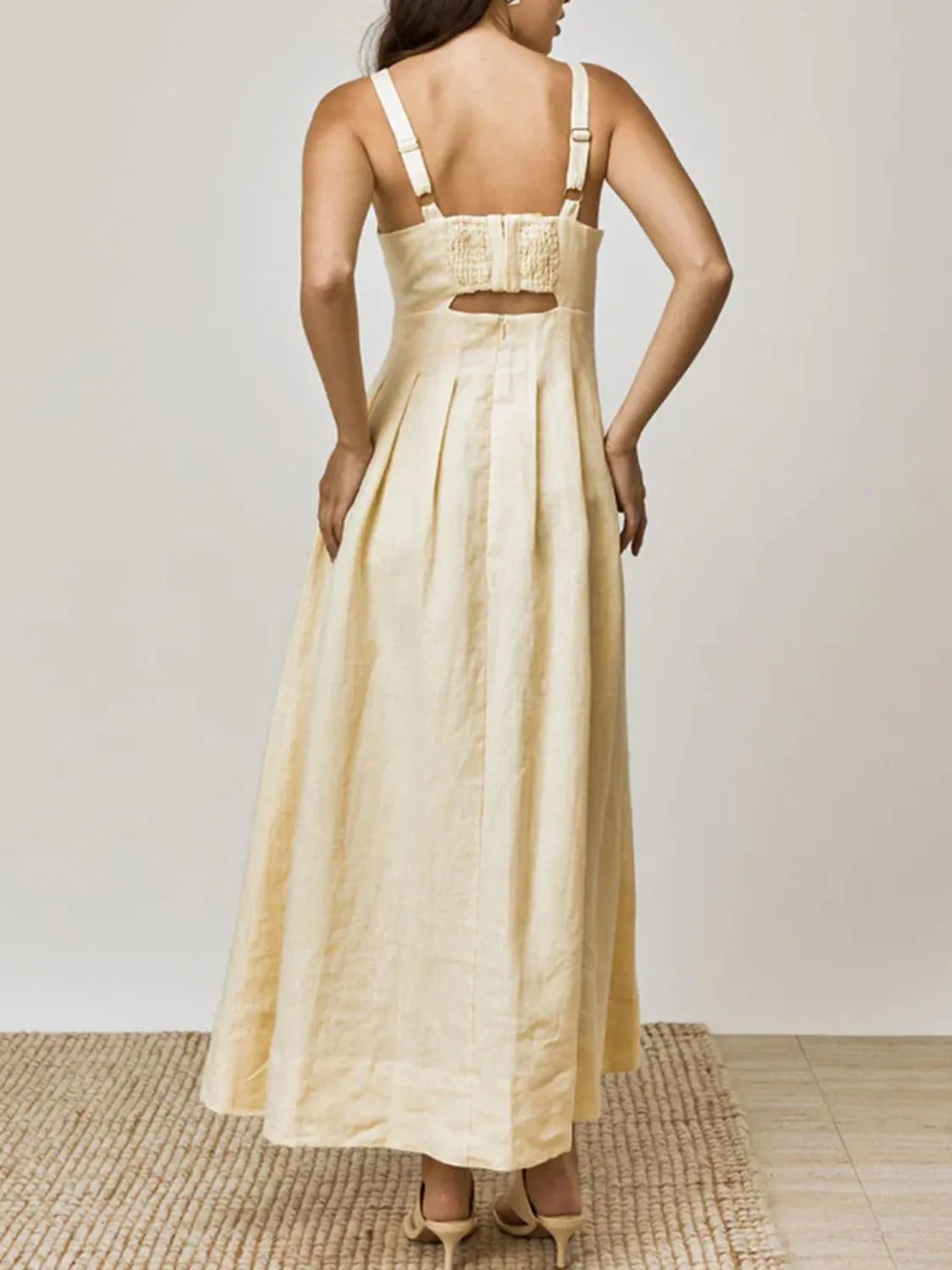 Hazel Blues® |  Devine Cutout Square Neck Cami Dress