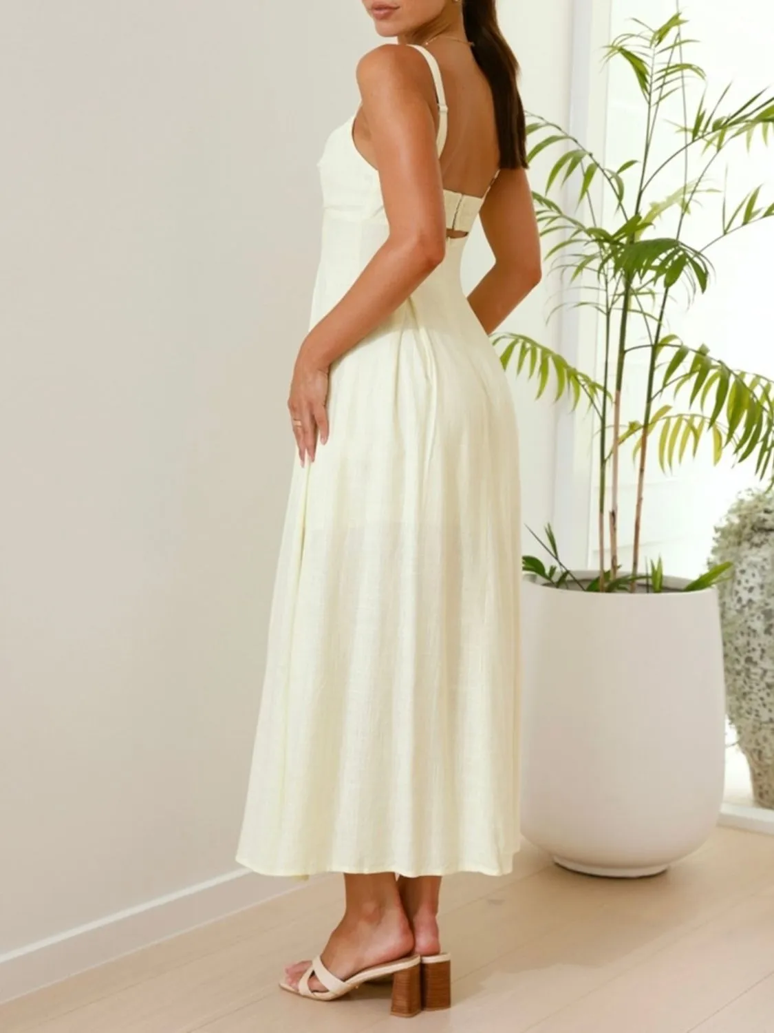 Hazel Blues® |  Devine Cutout Square Neck Cami Dress