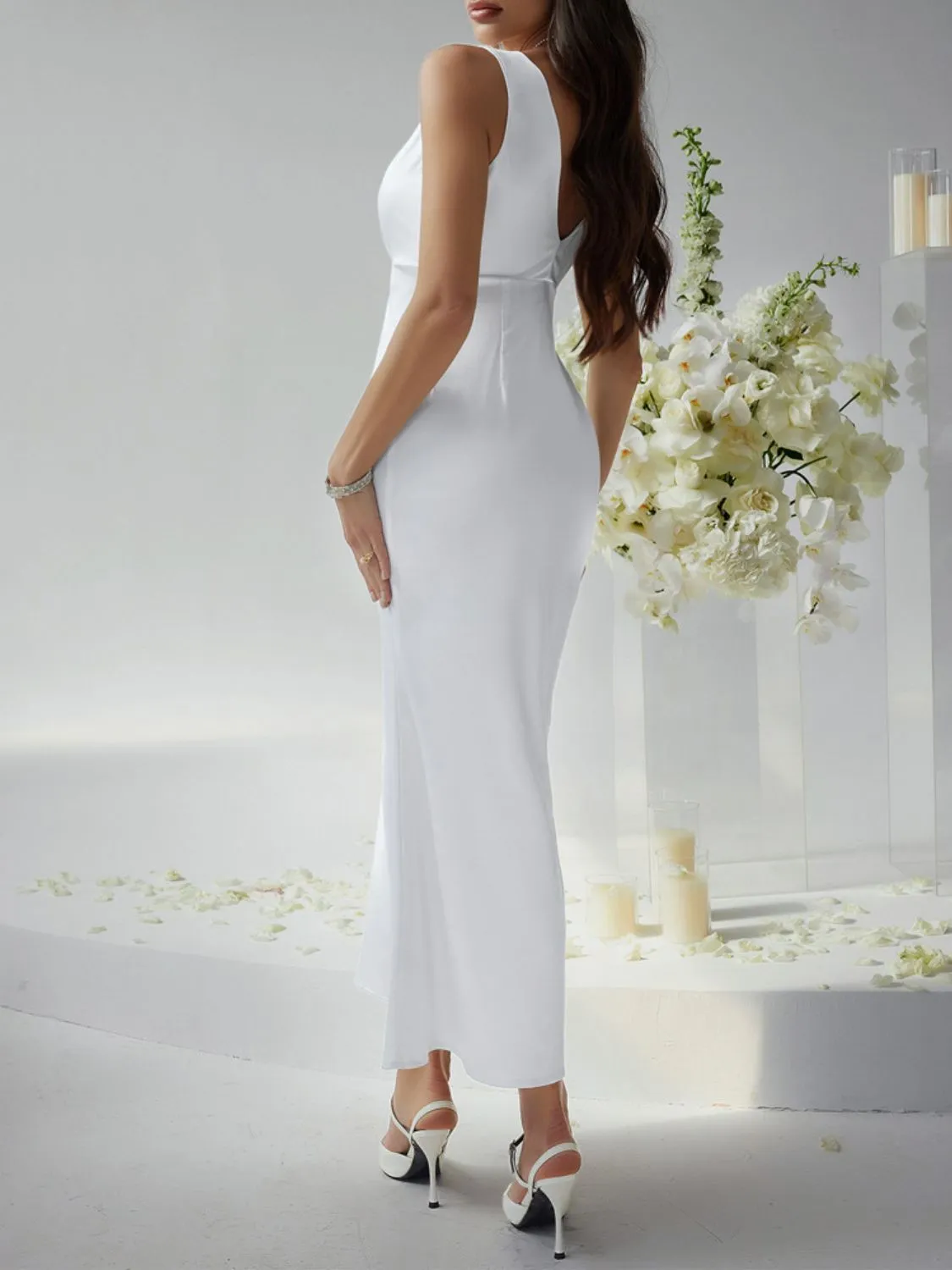 Hazel Blues® |  Devine Plunge Sleeveless Maxi Dress